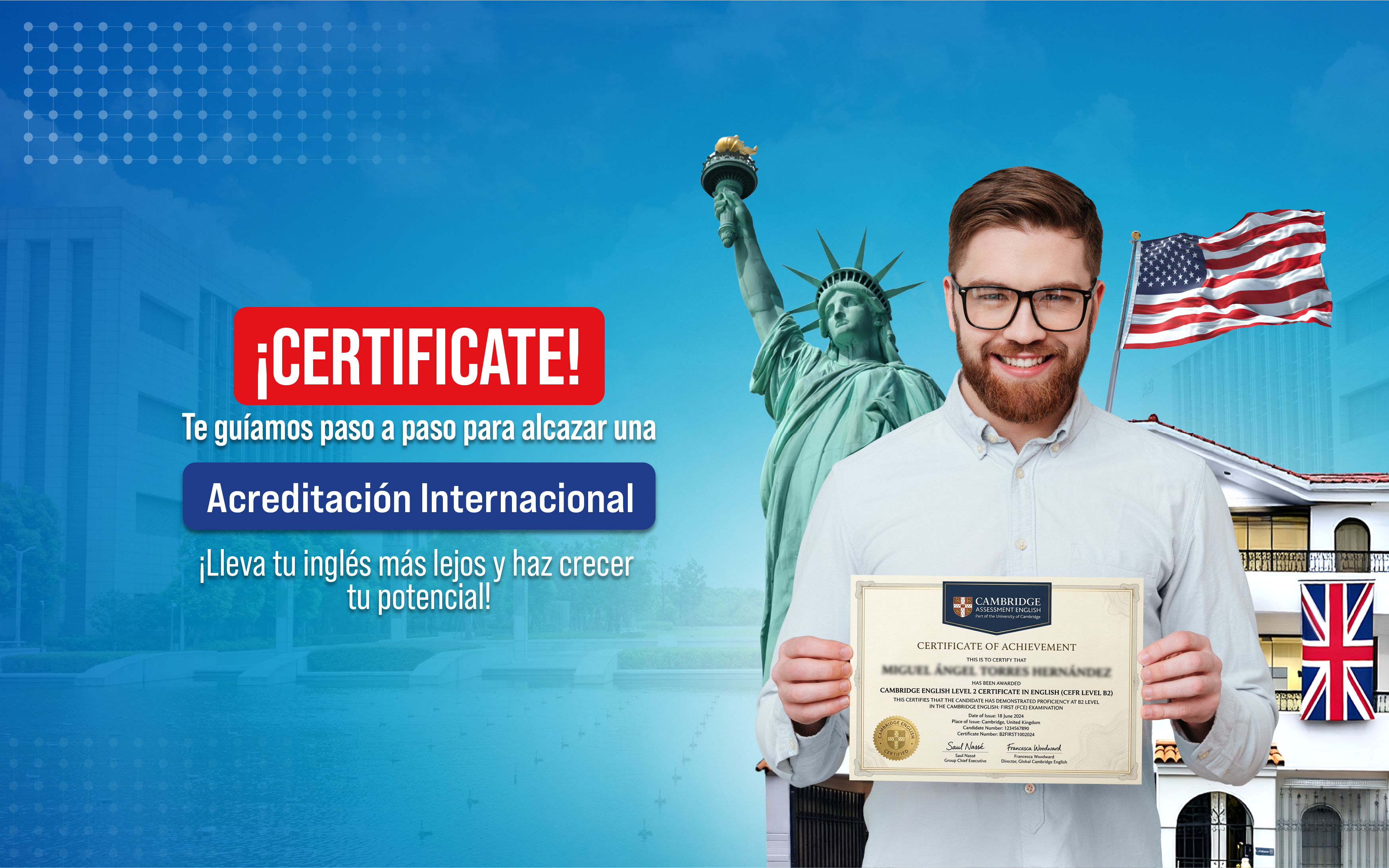 Profesional estudiando inglés